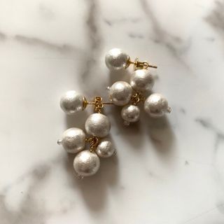 プティローブノアー(petite robe noire)の❤︎コットンパール❤︎ピアス(ピアス)