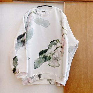 Acne○水彩スウェット　花柄　白