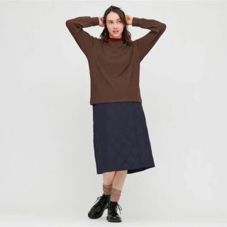 ユニクロ(UNIQLO)のユニクロ ソフトニットパフスリーブクルーネックT（長袖）(Tシャツ/カットソー(七分/長袖))