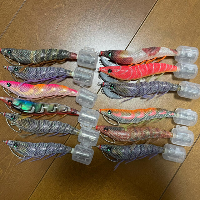 美品　人気　デュエル　パタパタ　春イカ　エギ　12本ルアー用品