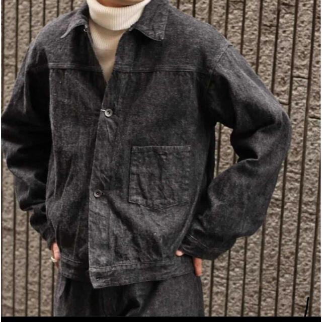 2023お買い得 comoli デニムジャケット black/ecru size1 美品 qNXIS