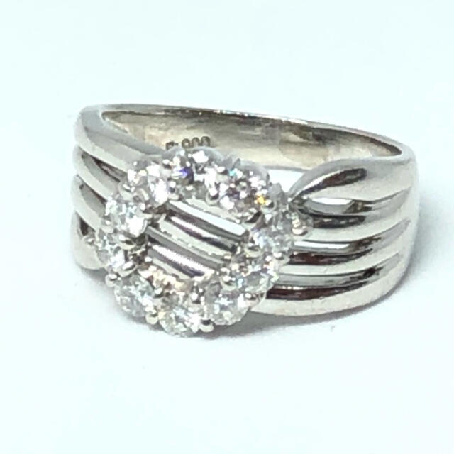 pt900 ダイヤモンドリング 9号 指輪 0.58ct ダイヤ リング 【国内在庫