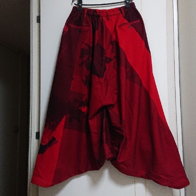 Yohji Yamamoto(ヨウジヤマモト)のヨウジヤマモト 18aw 赤フラノサルエルパンツ メンズのパンツ(サルエルパンツ)の商品写真