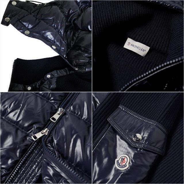 専用 07 MONCLER ネイビー ニット×ダウンブルゾン size M