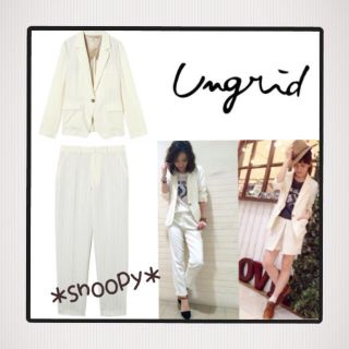 アングリッド(Ungrid)のストライプジャケットセットアップ(セット/コーデ)