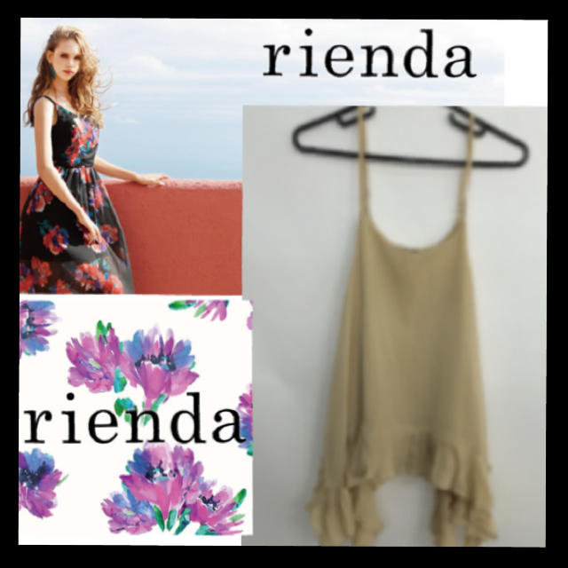 rienda(リエンダ)のリエンダ フレア 裾プリーツ キャミソール レディースのワンピース(ミニワンピース)の商品写真