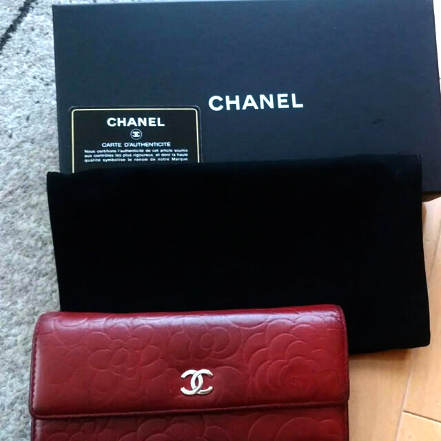 CHANEL カメリア 長財布