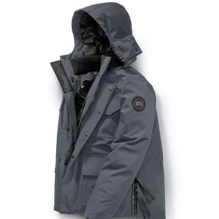 カナダグース(CANADA GOOSE)の新品 MAITLAND PARKA ブラックレーベル Lサイズ グレー(ダウンジャケット)