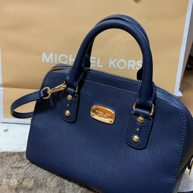 Michael Kors - マイケルコース 2wayミニボストンバッグ ネイビーの