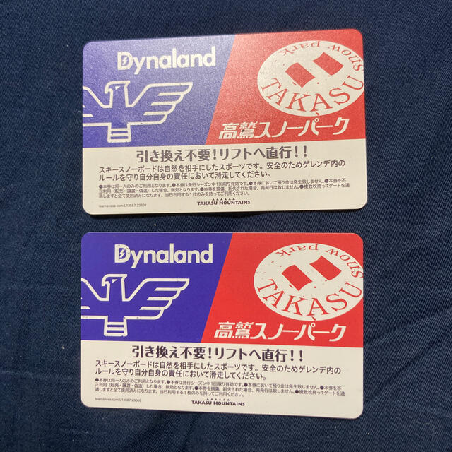 高鷲スノーパーク&ダイナランド  リフト券