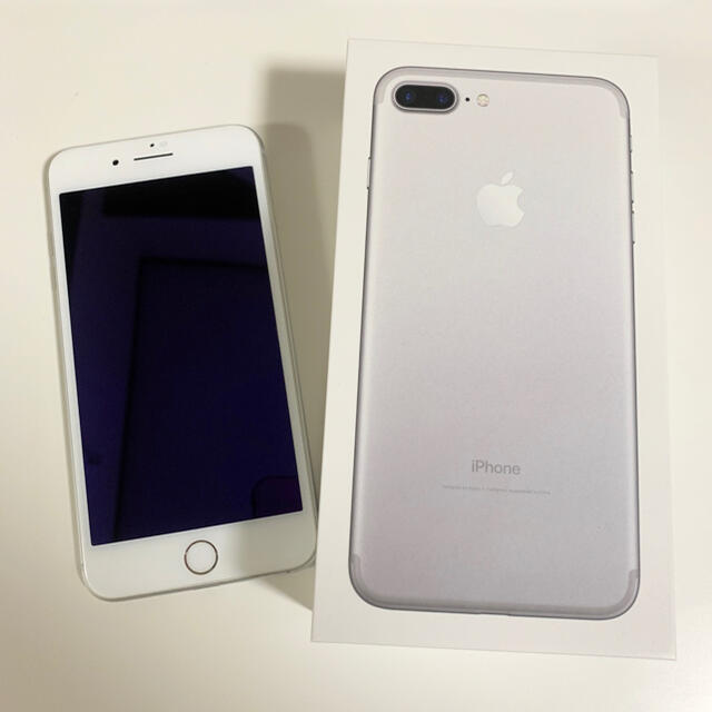 スマートフォン本体美品 iPhone7plus シルバー 128GB au