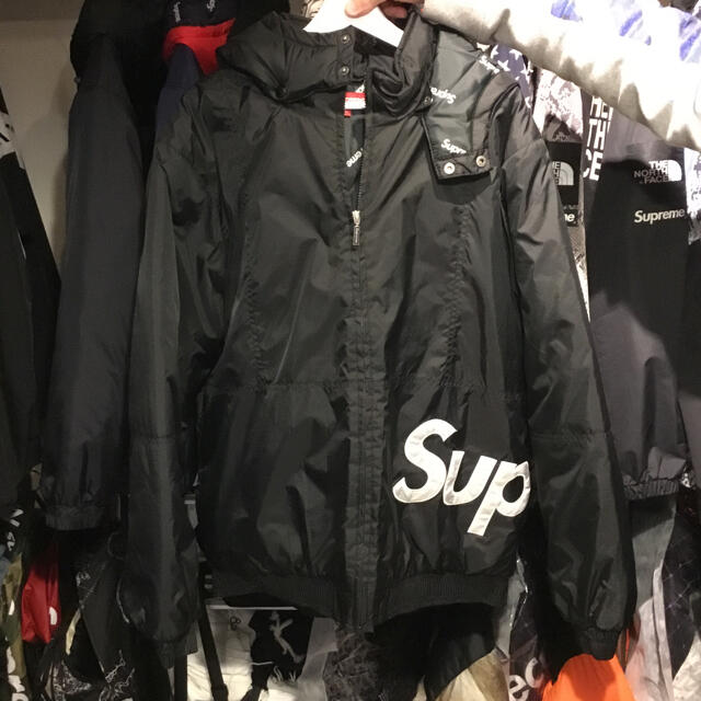 supreme side logo ダウンジャケット