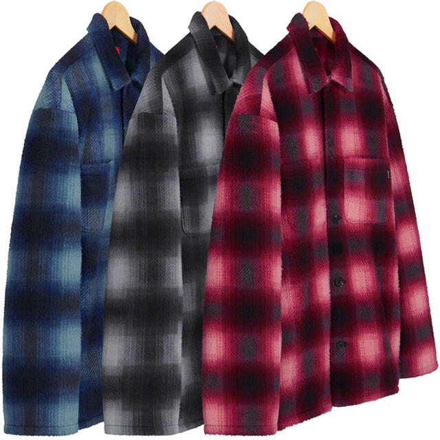 専用supreme Shadow Plaid Fleece Shirt 黒 M - notariarosaliamejia.com