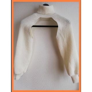 ザラ(ZARA)の【再入荷♡新品】ニットアームウォーマー　長袖　ホワイト(ニット/セーター)