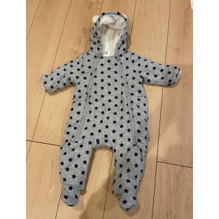 ベビーギャップ(babyGAP)の【babyGAP】 星柄⭐︎くまさん耳付きジャンプスーツ　3-6months(カバーオール)