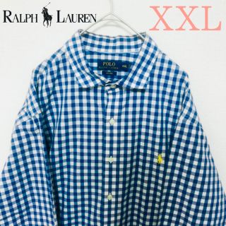 ポロラルフローレン(POLO RALPH LAUREN)の【超美品】XXL ポロ ラルフローレン  ギンガム チェック　シャツ　刺繍ロゴ(シャツ)