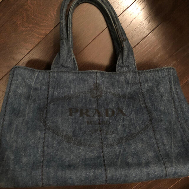 PRADA カナパ Mサイズ デニム トートバッグ  #0946y275