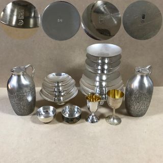 純銀 銀製 銀杯 銀盃 銀徳利 1277g セット シルバー 銀製品 刻印有りの