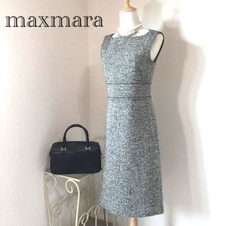 マックスマーラ(Max Mara)の【S様専用】 マックスマーラ ツイードワンピース ひざ丈ワンピース(ひざ丈ワンピース)