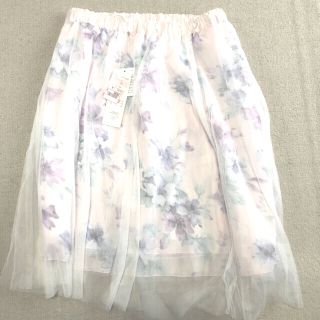 シマムラ(しまむら)のしまむら　花柄シフォンスカート(ひざ丈スカート)