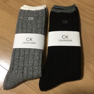 カルバンクライン(Calvin Klein)のメンズ カルバンクライン ハイソックス 靴下厚手 新品 二足セット(ソックス)