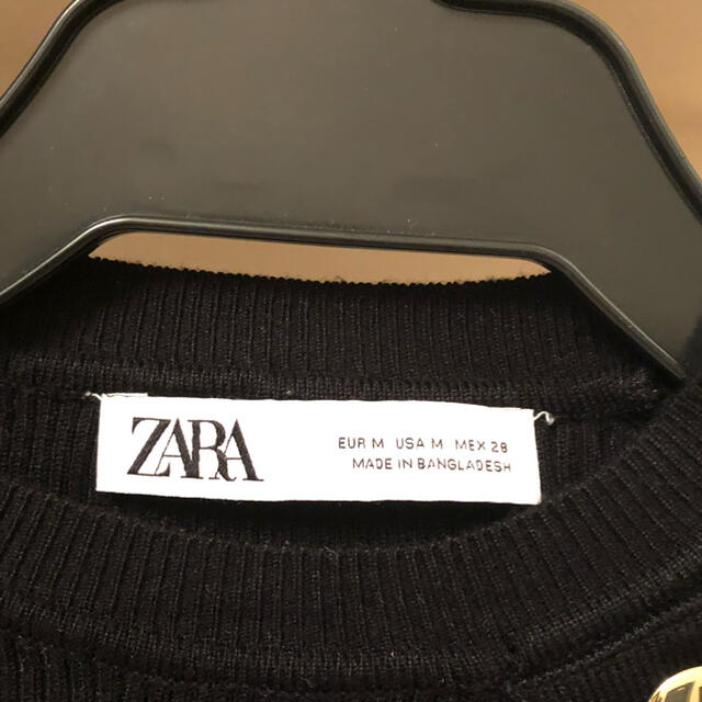 ZARA(ザラ)のZARAの黒ニット レディースのトップス(ニット/セーター)の商品写真