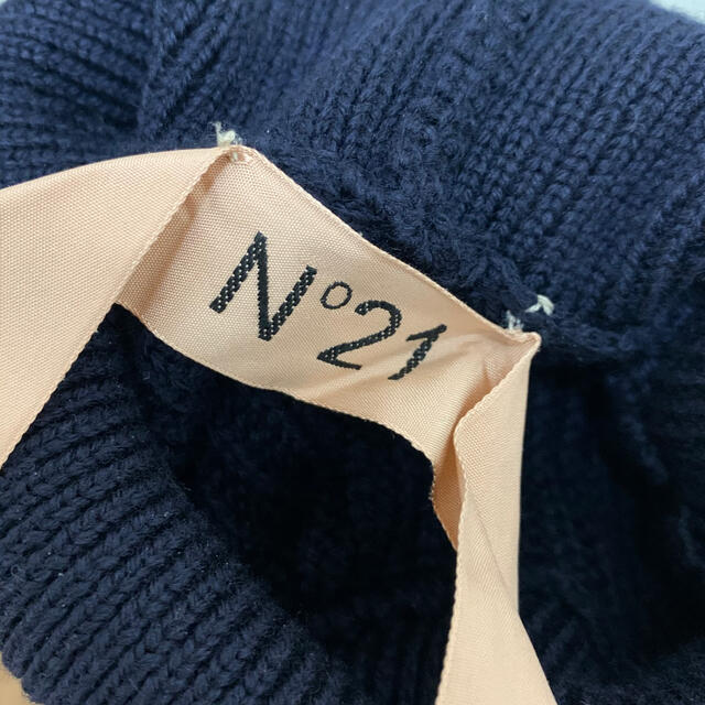 N°21(ヌメロヴェントゥーノ)の【美品】21° ヌメロヴェントゥーノ ニット タートルネック ネイビー レディースのトップス(ニット/セーター)の商品写真