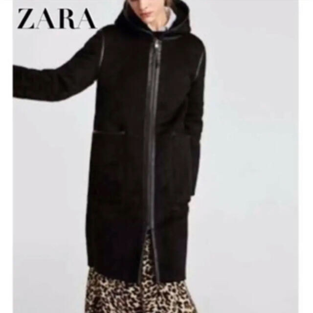 ZARA(ザラ)のzara リバーシブル フェイクムートン コート レディースのジャケット/アウター(ムートンコート)の商品写真