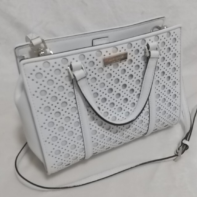 【美品】kate spade ショルダー/ハンド バッグ 白