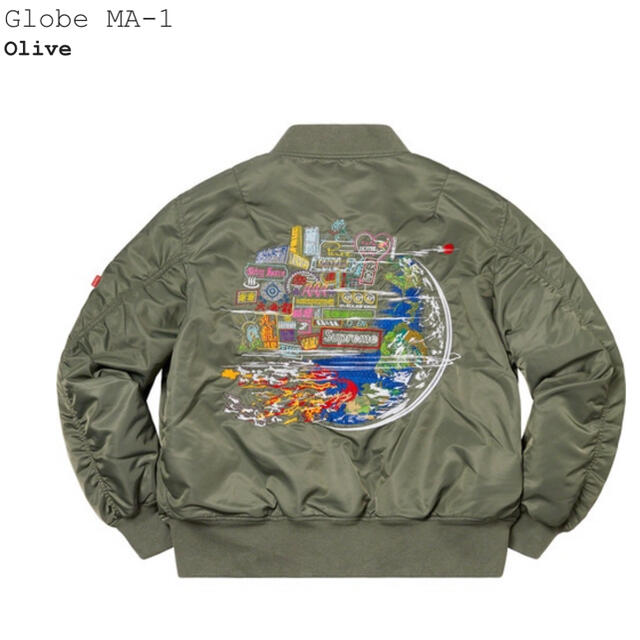 超人気 Supreme - supreme globe MA-1 登坂広臣着用 ミリタリー ...