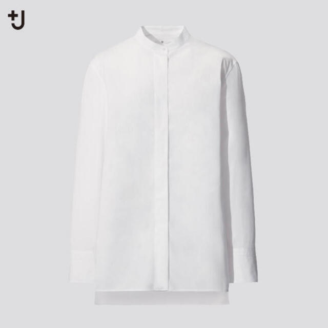 UNIQLO(ユニクロ)のユニクロ   ジルサンダー　スーピマコットンスタンドカラーシャツ（長袖）L レディースのトップス(シャツ/ブラウス(長袖/七分))の商品写真