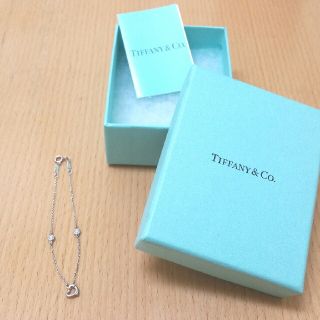 ティファニー オープンハート ダイヤ付ブレスレット