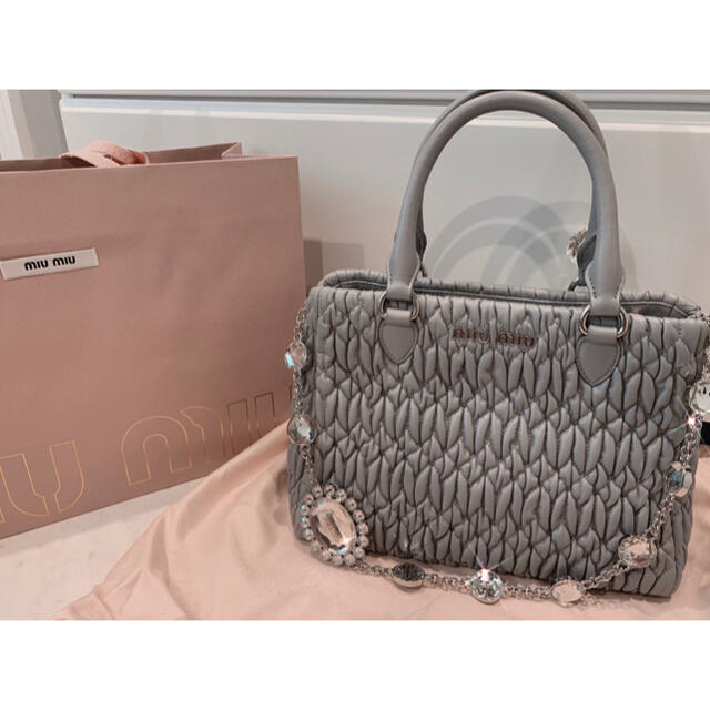 【新品・未使用】miumiu ナッパクリスタル　定価22万円レディース