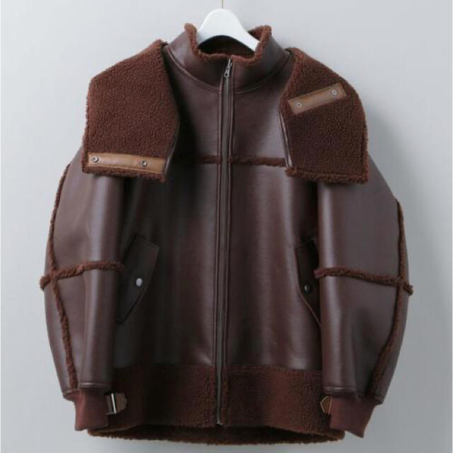 55000円＋税素材FAKE LEATHER × BOA ZIP BLOUSON