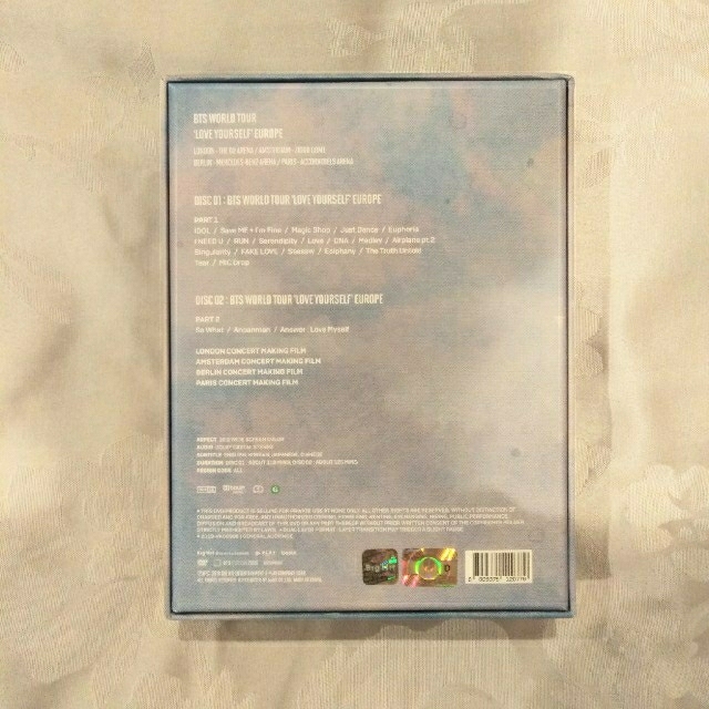 防弾少年団(BTS)(ボウダンショウネンダン)のBTS WORLD TOUR LYS Europe DVD 日本語字幕付き エンタメ/ホビーのDVD/ブルーレイ(アイドル)の商品写真