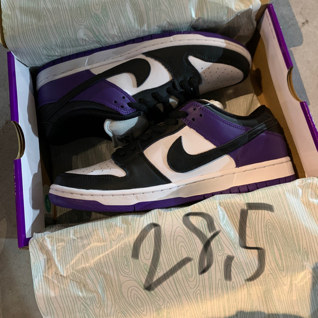 Nike sb dunk low pro court purple 28.5cm靴/シューズ