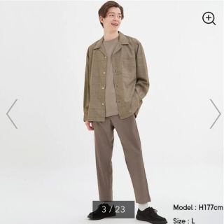 ジーユー(GU)のGU イージーアンクルパンツ　ブラウン　新品未使用　UNIQLO(スラックス)