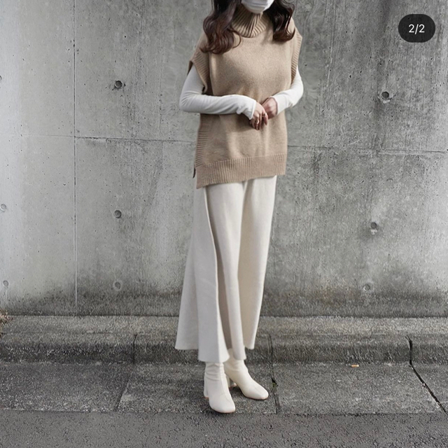 デリピックウールタートルニットベスト 韓国ファッション レディースのトップス(ニット/セーター)の商品写真