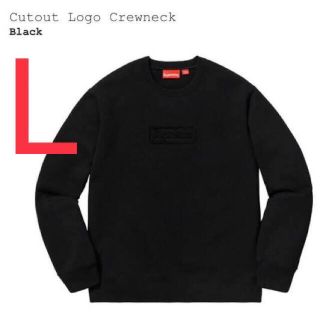 シュプリーム(Supreme)のsupreme cutout logo crewneck 黒L(スウェット)