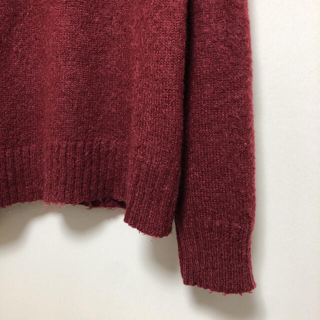 vintage knit sweater red wine mohair メンズのトップス(ニット/セーター)の商品写真