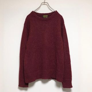 vintage knit sweater red wine mohair(ニット/セーター)