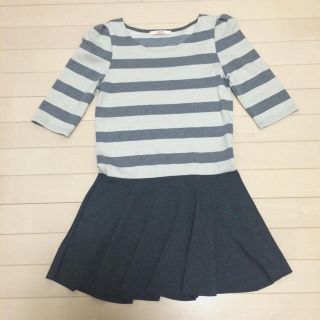 ダズリン(dazzlin)の新品 dazzlin ボーダーワンピース(ミニワンピース)