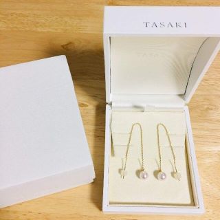 タサキ(TASAKI)のTASAKI 18金イエローゴールド ロングチェーン アメリカンピアス(ピアス)