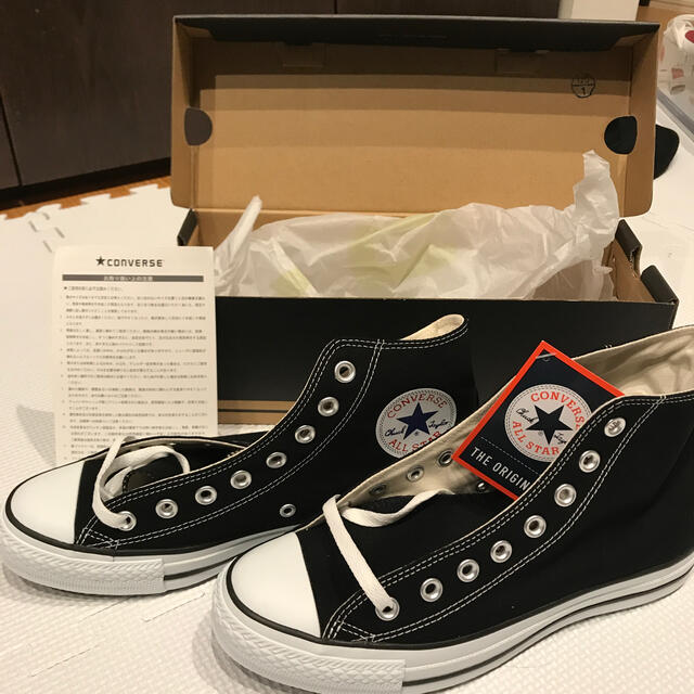 新品未使用　箱付　コンバース　converse  オールスター　黒　ハイカット