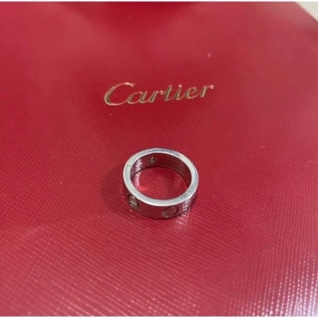 Cartier(カルティエ)のカルティエ　ラブリング　ハーフダイヤ　47サイズ レディースのアクセサリー(リング(指輪))の商品写真