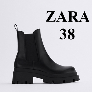ザラ(ZARA)の新品❤️トラックソール付きローヒールアンクルブーツ ZARA ザラ(ブーツ)
