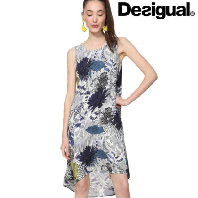 DESIGUAL(デシグアル)の新品✨定価14900円とろみ素材の洗えるワンピース　M orLサイズ 大特価‼️ レディースのワンピース(その他)の商品写真