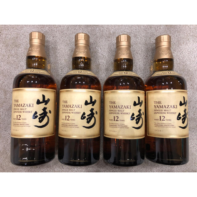 新品‼️サントリー シングルモルト ウイスキー 山崎 12年 700ml 4本総数4本