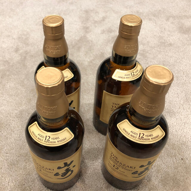 食品/飲料/酒サントリー 山崎12年 700ml シングルモルト ウイスキー 4本