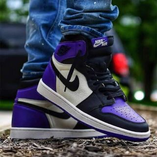 ナイキ(NIKE)のAIR JORDAN1 RETRO HIGH OG COURT PURPLE (スニーカー)